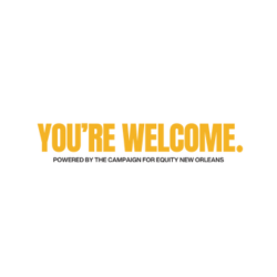 Homecoming powered by Campaign for Equity New Orleans logo